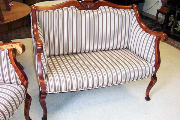 Reupholstered love seat